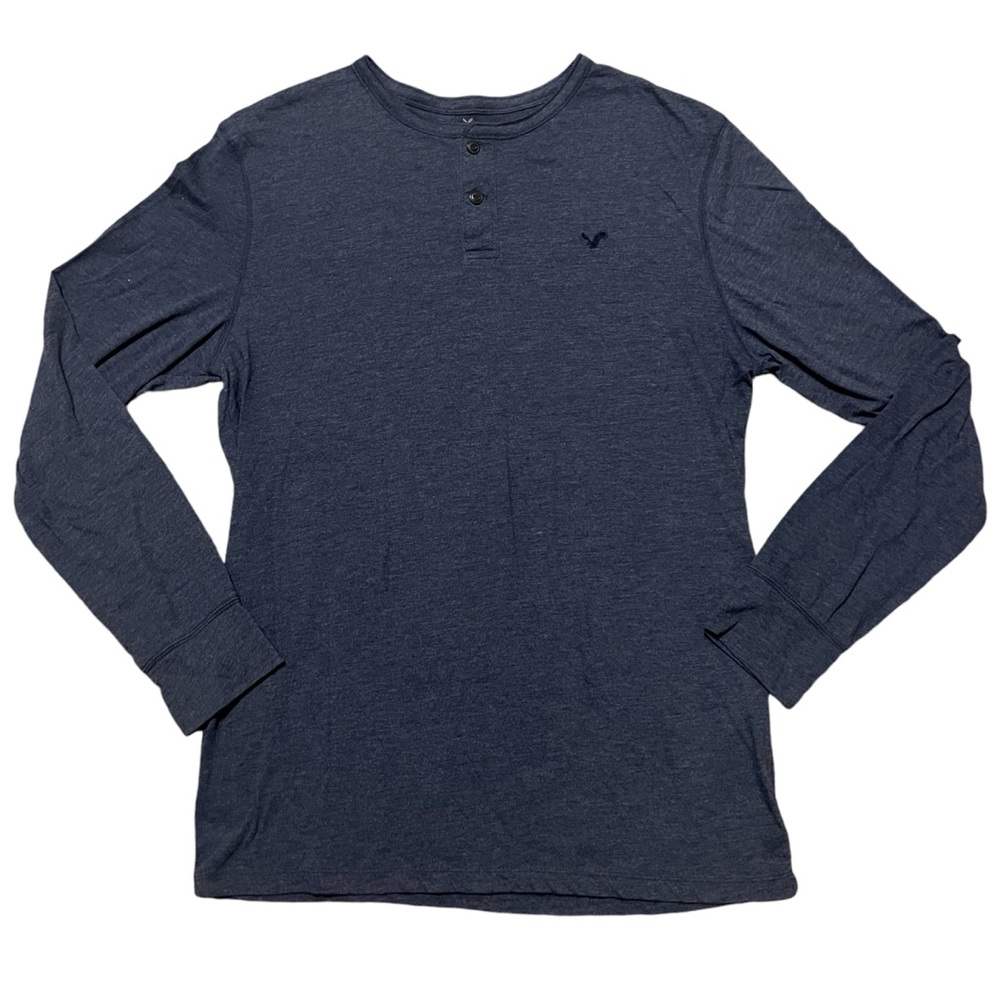 American Eagle Legend T Y2K Men’s Large Classic Fit Long Sleeve Heather Blue
